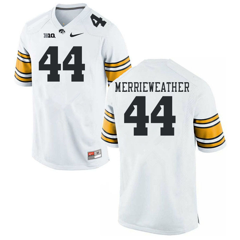 Men #44 Kenneth Merrieweather Iowa Hawkeyes College Football Jerseys Stitched Sale-White